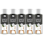 5X 151 White Satin Spray Paint 400ml Spray Paint